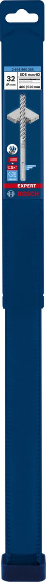 Bosch accesorios experto taladro percutor sds max-8x 32 x 400 x 520 mm - 1 pieza(s) - 2608900255
