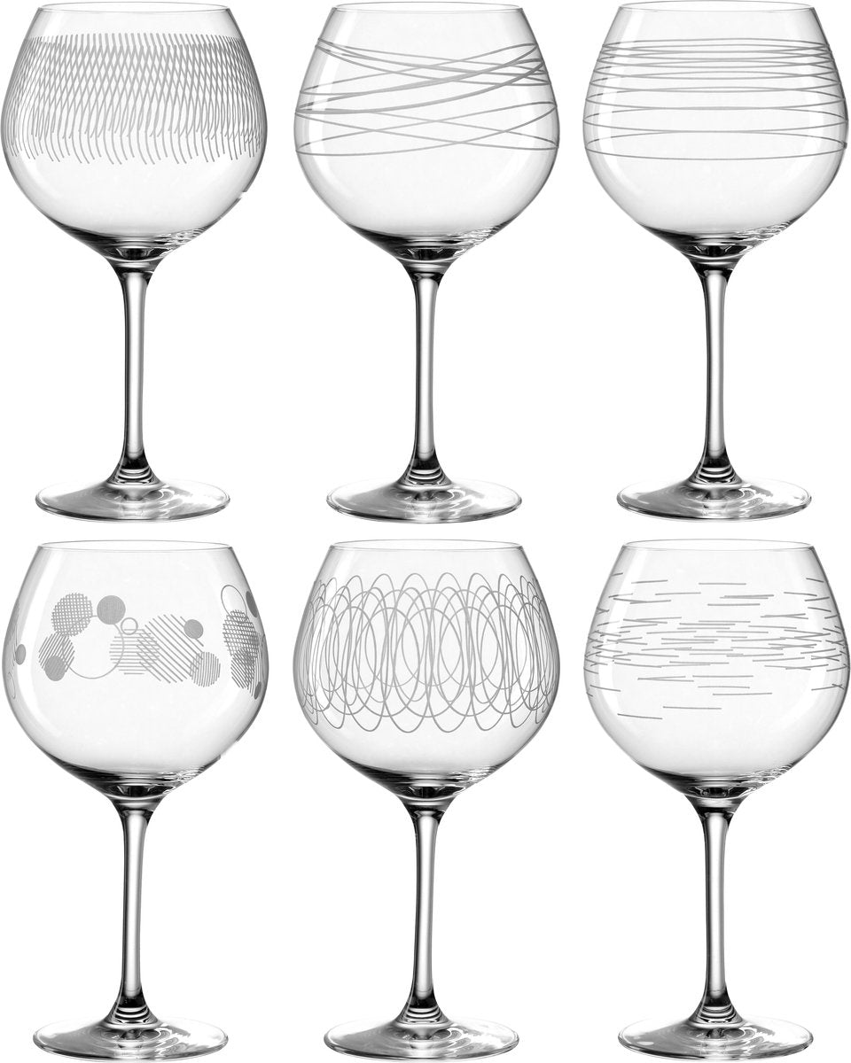 Vaso Leonardo casella burdeos 630 ml - set 6