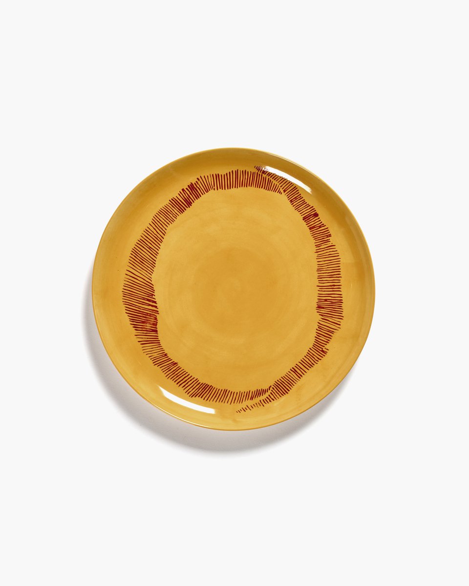 Serax - fiesta ottolenghi - plato l - amarillo rojo - 26 ø - 2 piezas