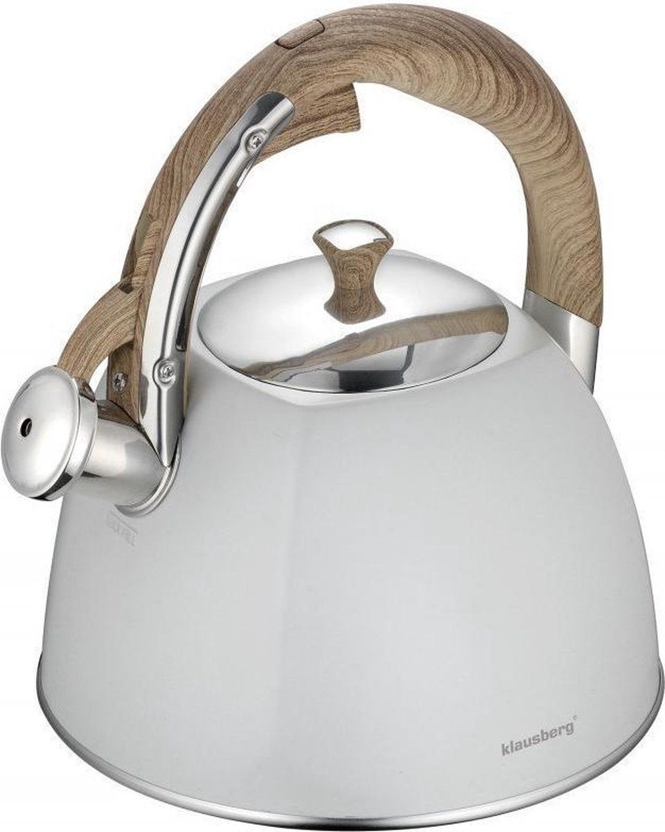 Hervidor con silbato Klausberg kb-7500 - 3 l - acero inoxidable - todas las fuentes de calor