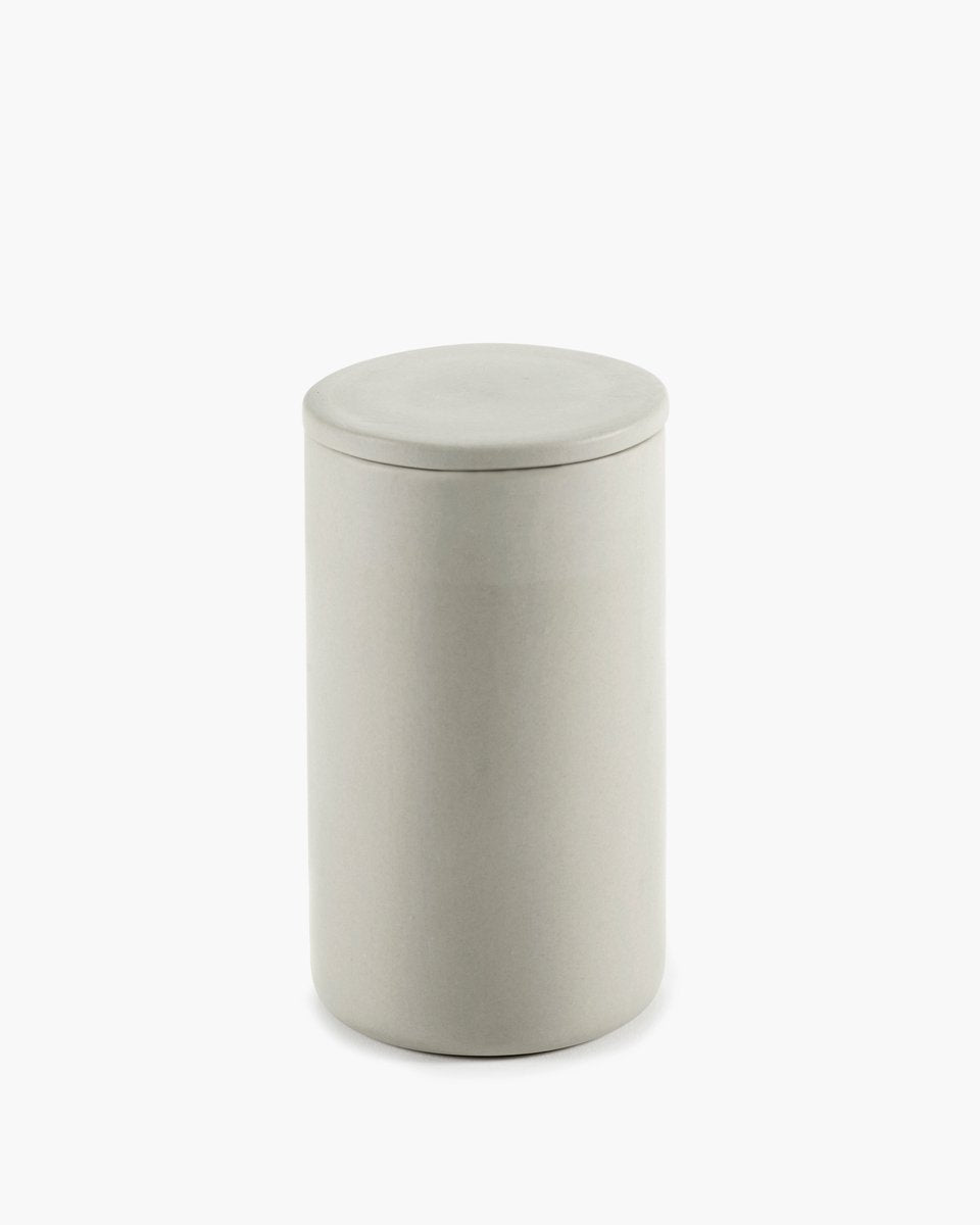 Serax - bertrand lejoly - cose - tarro redondo con tapa l - beige - h 12,6cm - 7 ø