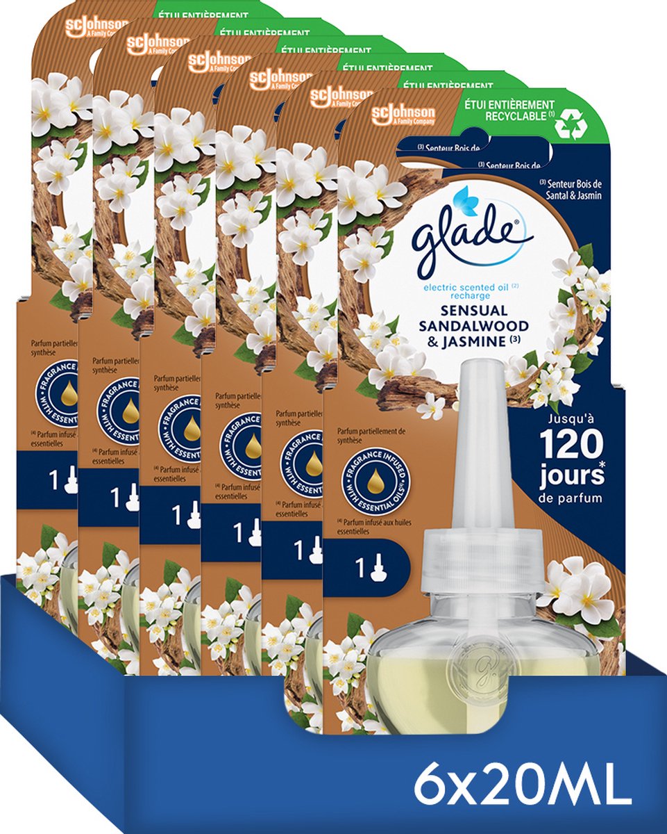 Glade electric scented oil navul sensual sandalwood jasmine