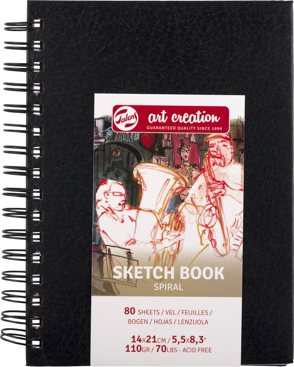 Talens art creation schetsboek 140x210mm zwart