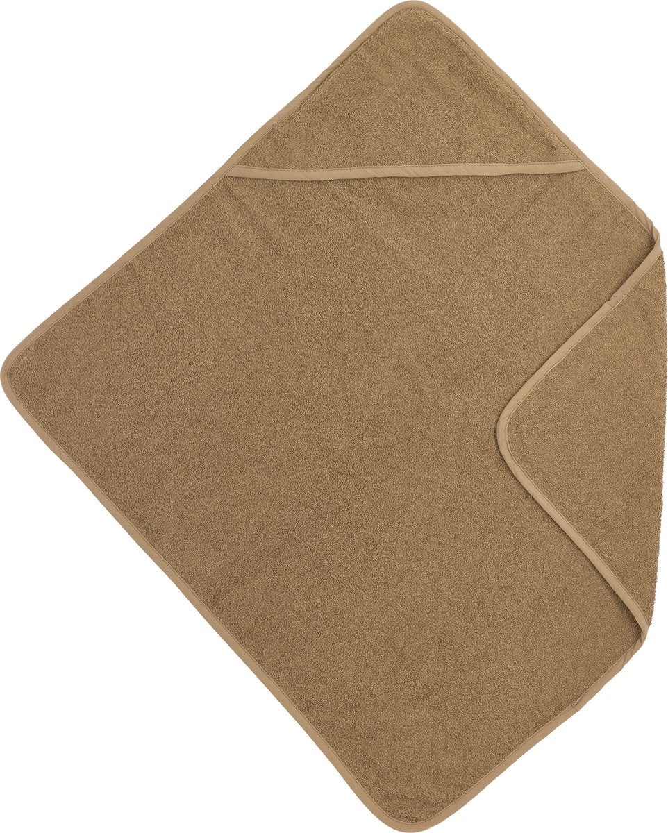 Meyco baby uni badcape - badstof - toffee - 75x75cm