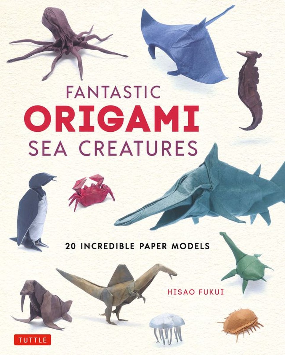 Fantásticas criaturas marinas de origami.
