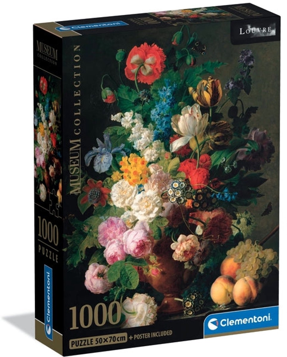 Clementoni - rompecabezas - 1000 piezas - cuenco de flores - rompecabezas para adultos