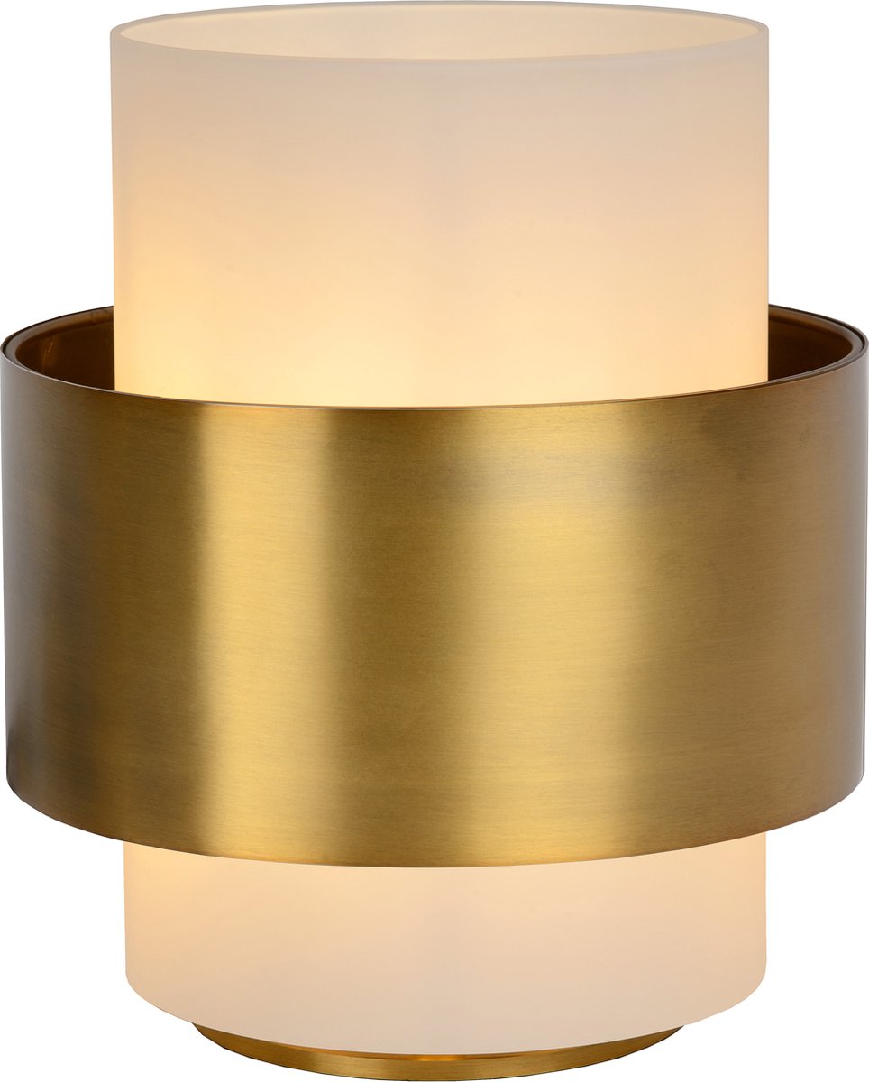 Lucide firmin - tafellamp - ø 20 cm - 1xe27 - mat goud messing