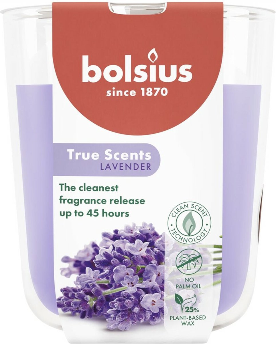 Bolsius candela profumata veri profumi lavanda -