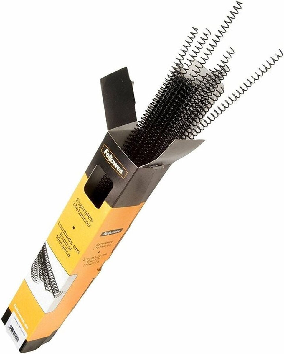 Spirali Fellowes 100 pezzi metallo nero (ø 14 mm)