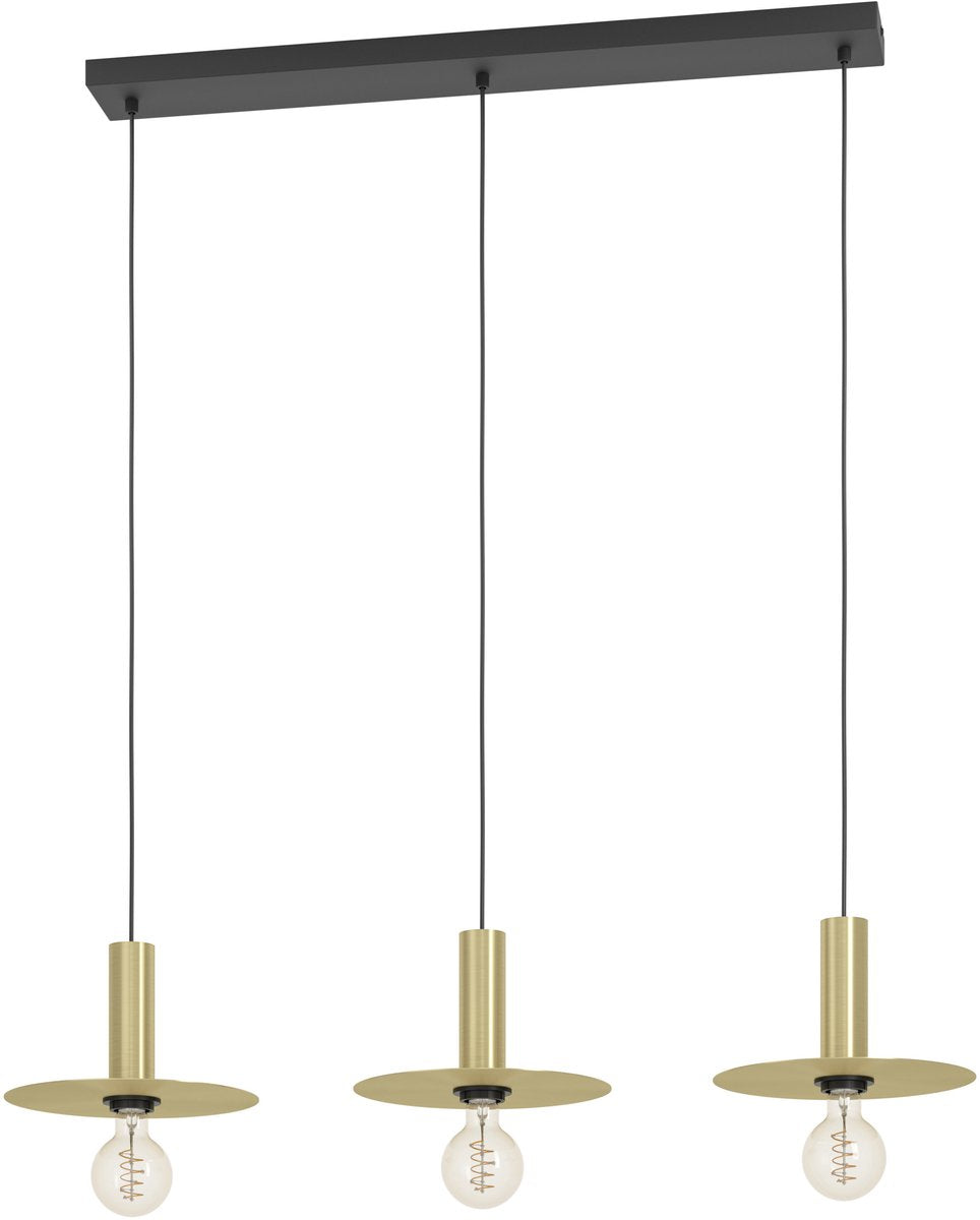 Lampada a sospensione Eglo escandell - e27 - 95 cm - oro - acciaio