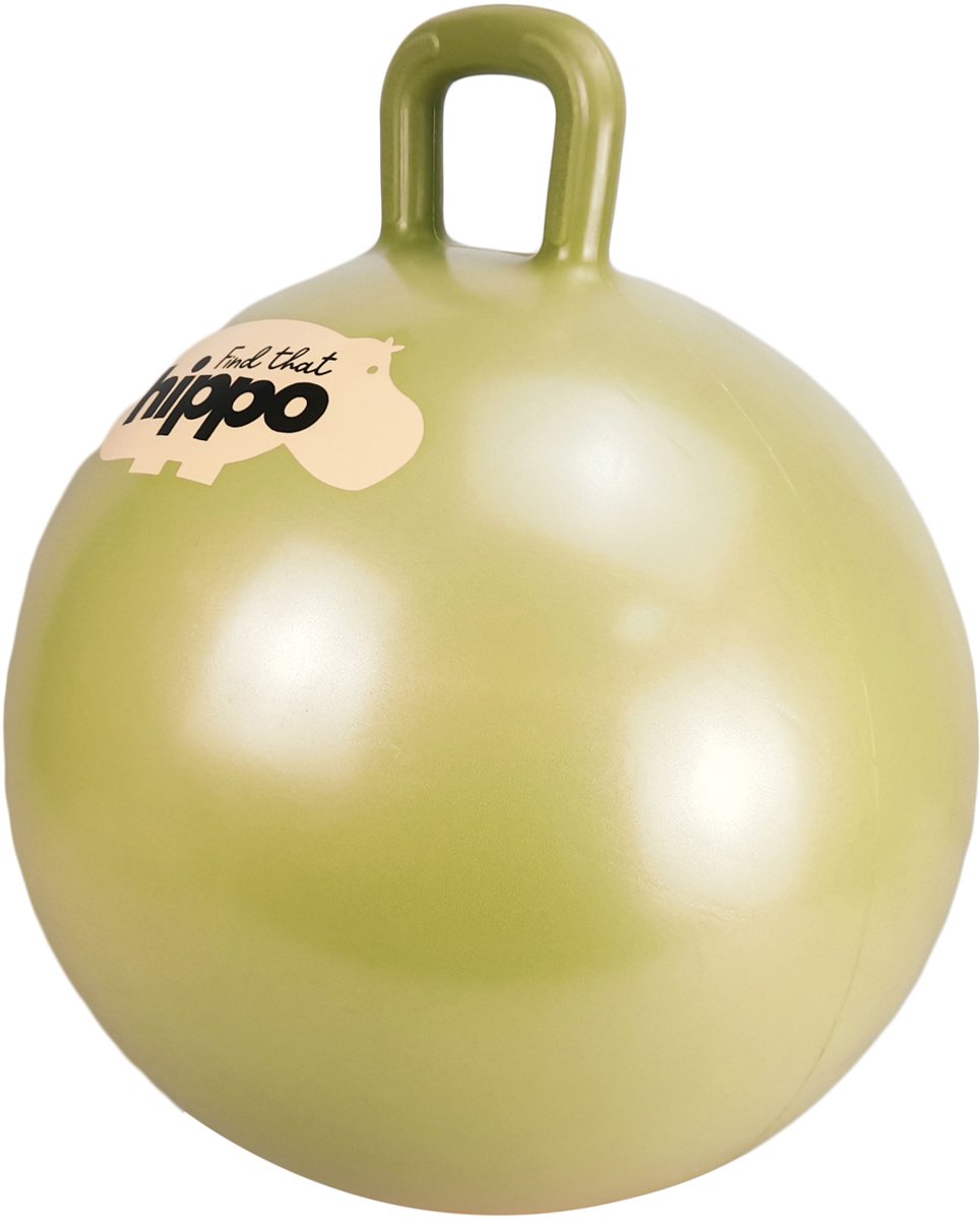 Encuentra esa pelota saltarina de hipopótamo - dorada - ø45 cm - bomba incluida - motricidad y equilibrio - 2+