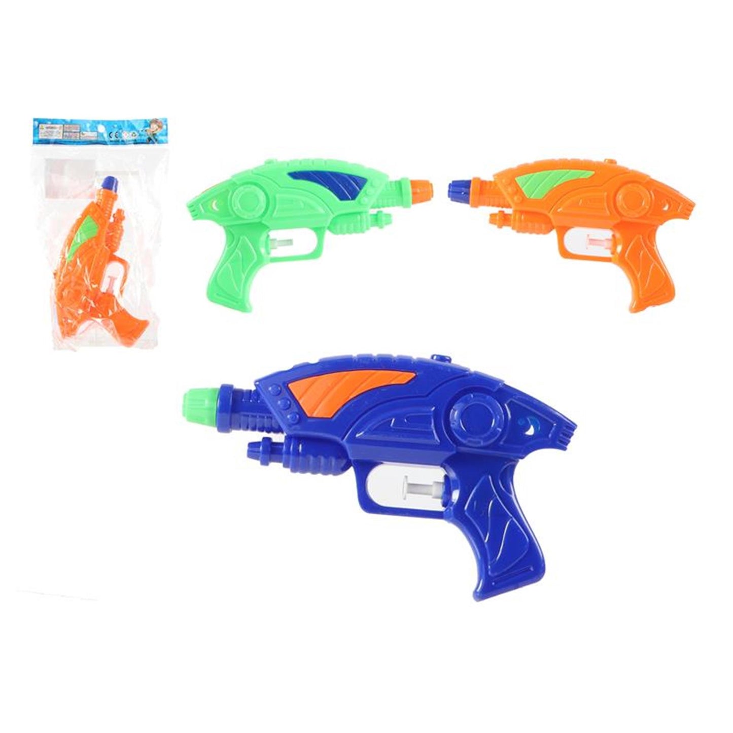 Pistola de agua 19 cm 3 colores surtidos