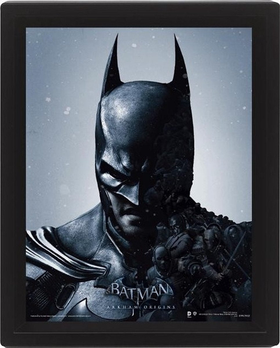 Merchandising batman - 3d lenticular poster 26x20 - batman joker arkham origins