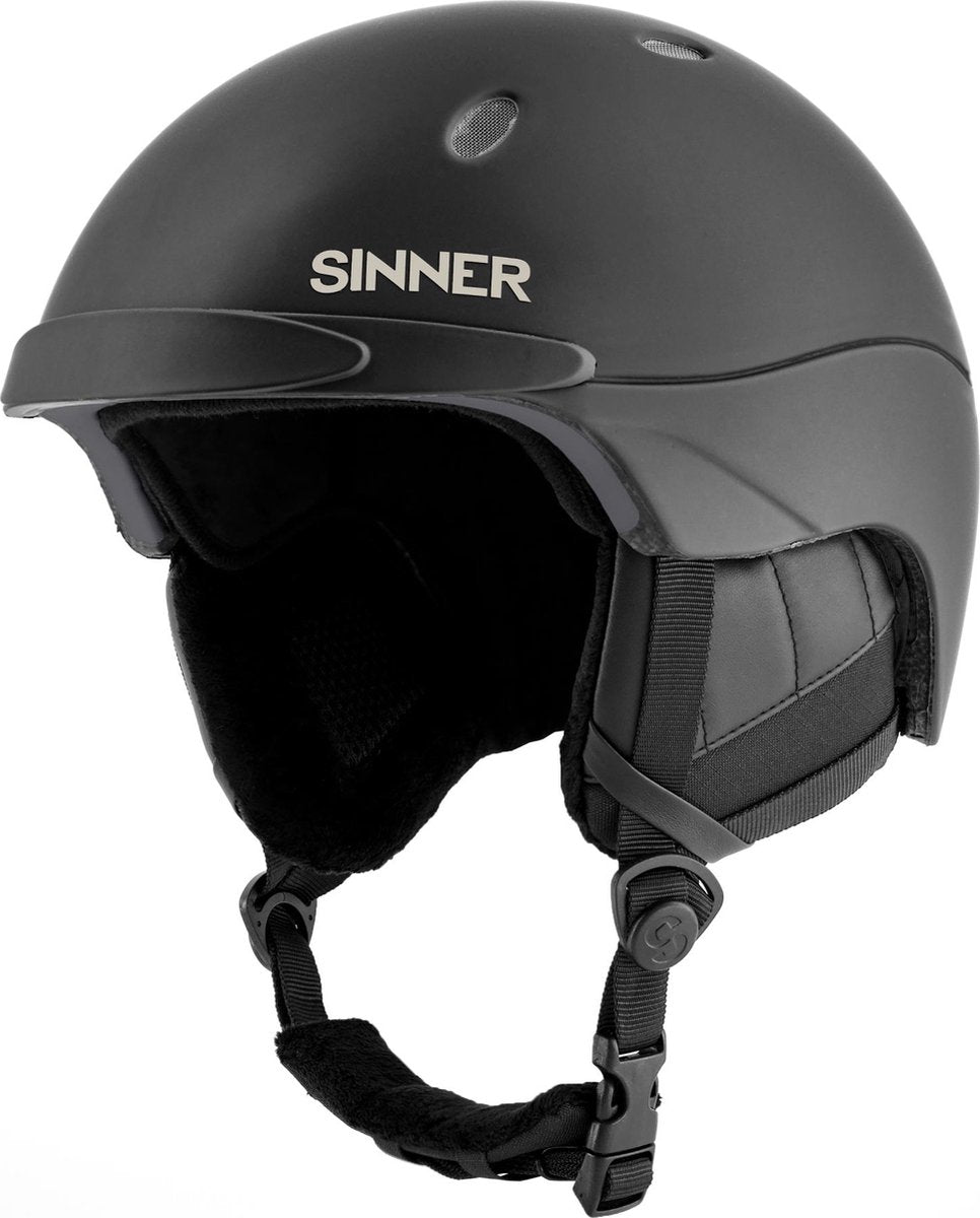 Sinner titan unisex skihelm - matte zwart - maat l,59-62 cm