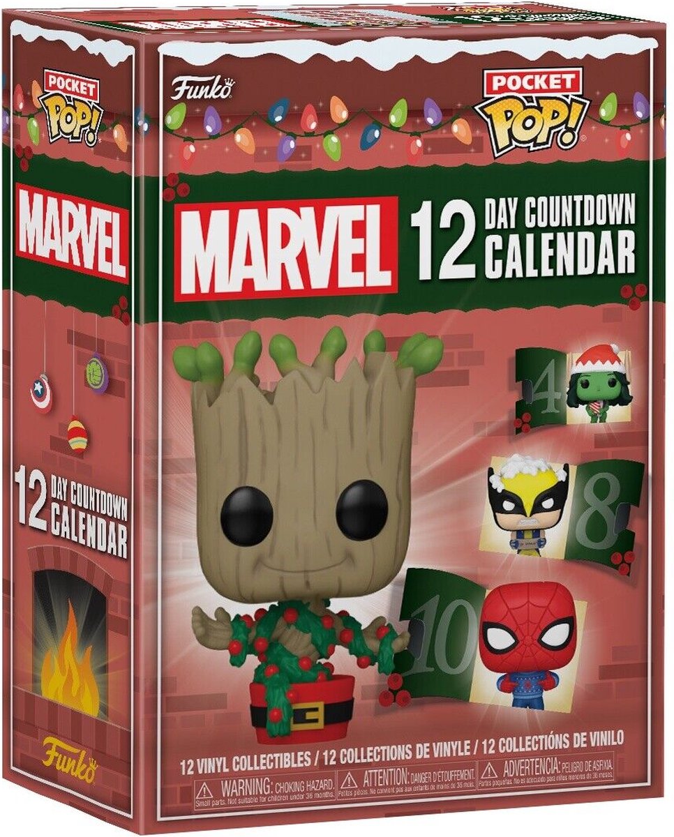 ¡Funko cohete pop! Marvel Calendario de Adviento con cuenta regresiva de 12 días