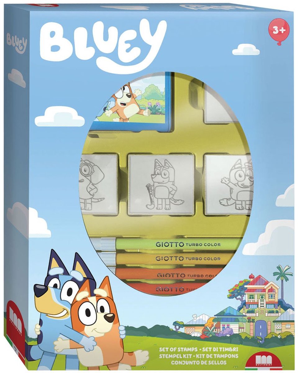 Multiprint Bluey Stamp Set con 4 francobolli