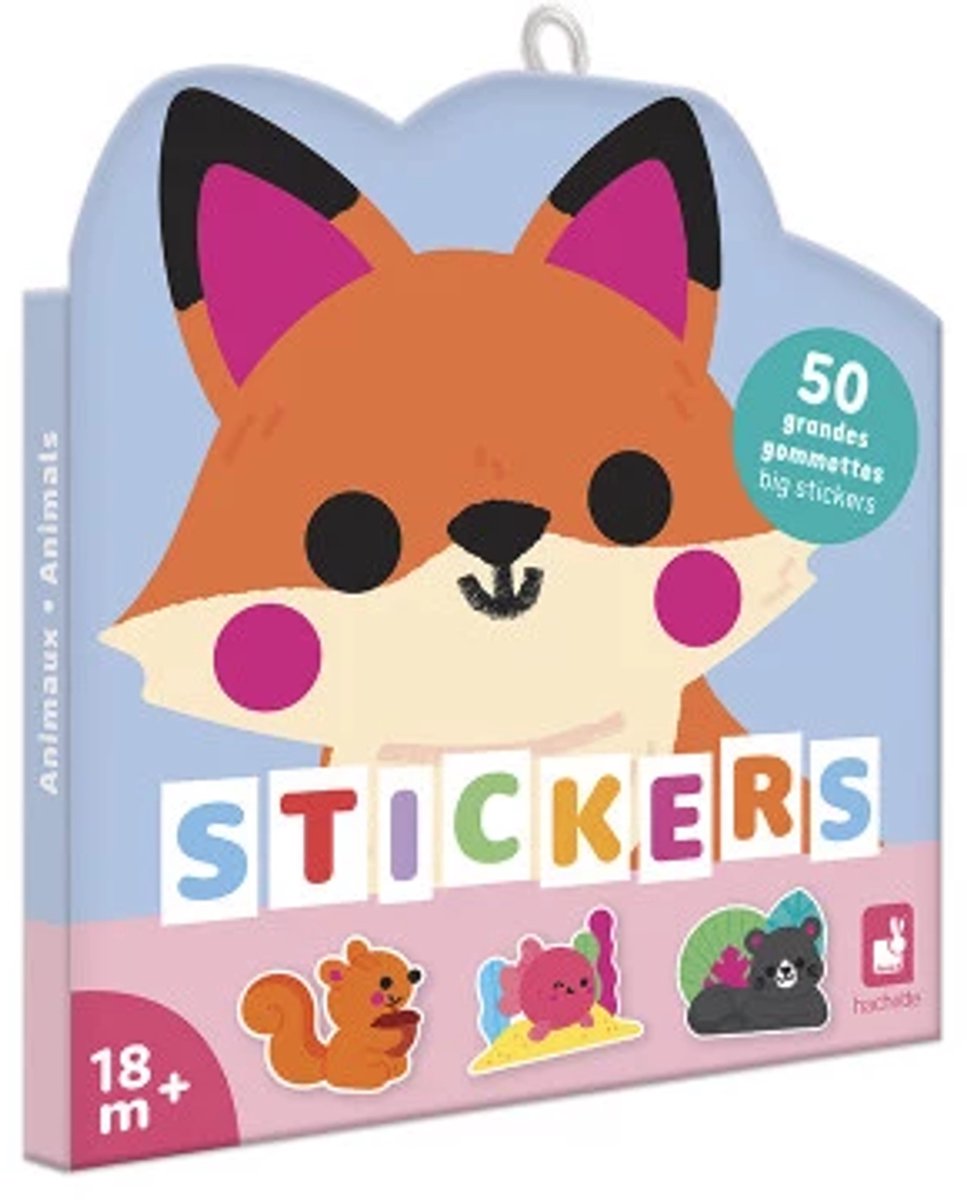 Janod - libro de pegatinas - animales - 50 pegatinas