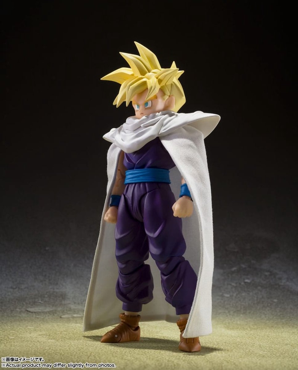 Bandai naciones tamashii dragon ball z s.h. figuarts figura de acción super saiyan son gohan - el guerrero que superó a goku figura de acción de 11 cm