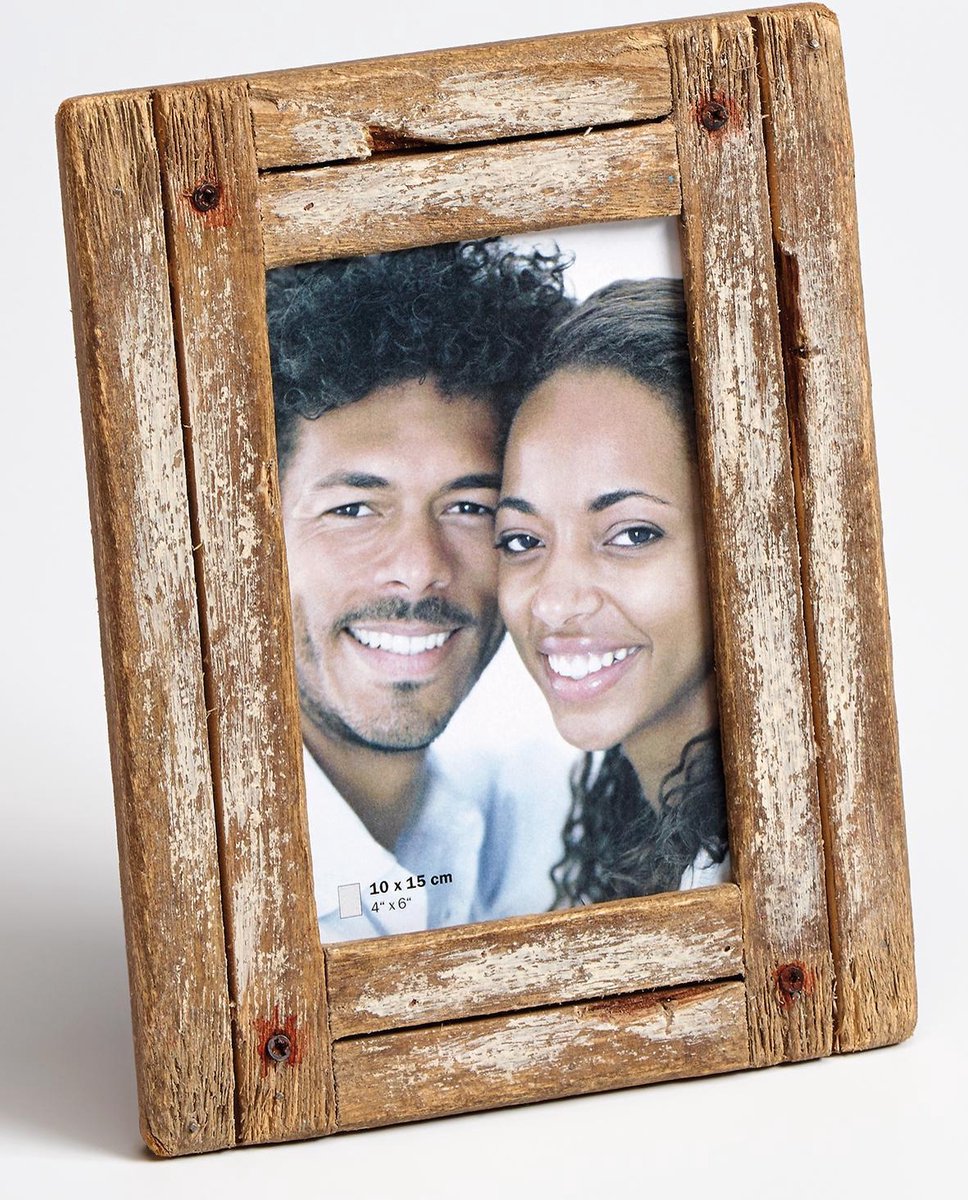 Walther dupla - marco de retrato de madera - tamaño de foto 10x15 cm - blanco natural