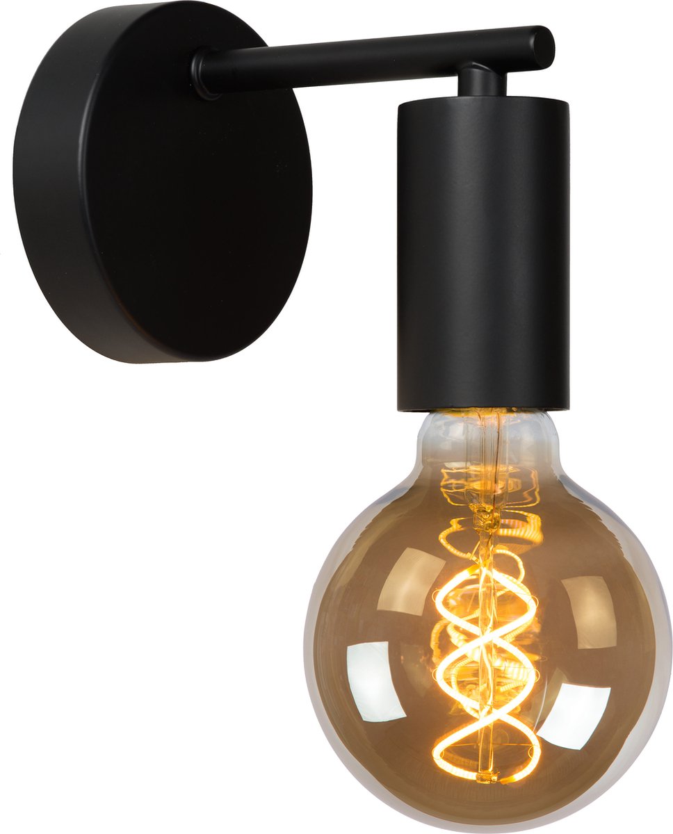 Lucide leanne - lampada da parete - 1xe27 - nero