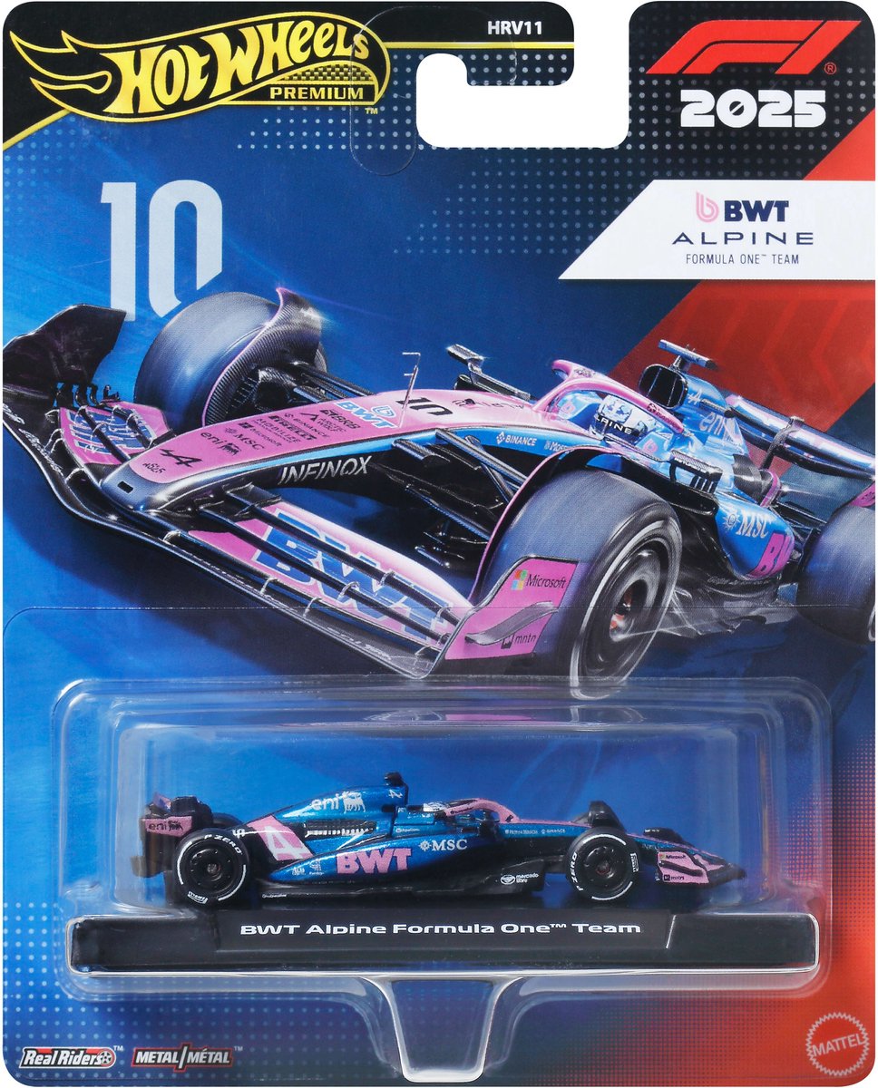 Equipo alpino hot wheels premium fórmula 1 - pierre gasly
