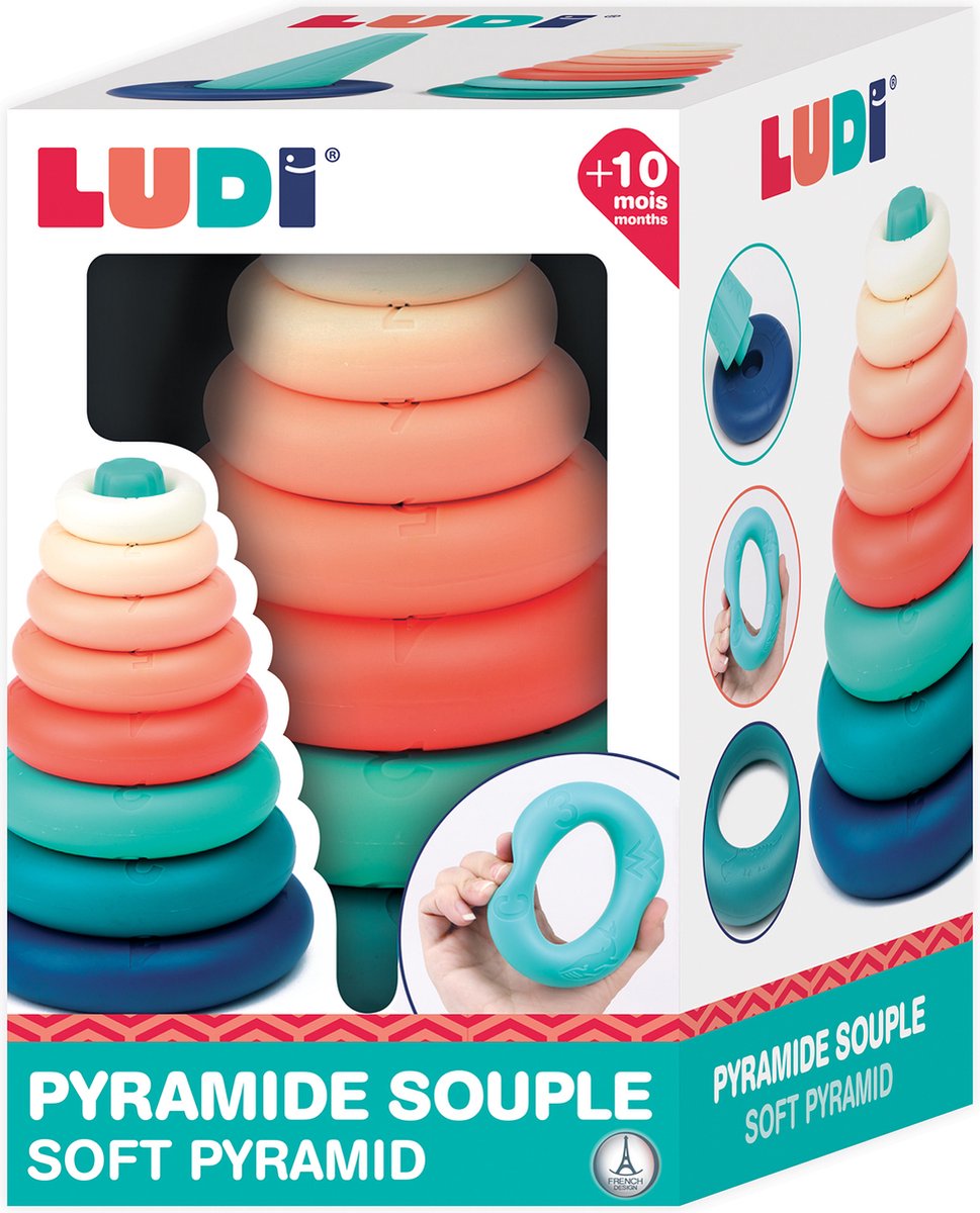 Ludi - Gioco impilabile ad anelli morbidi