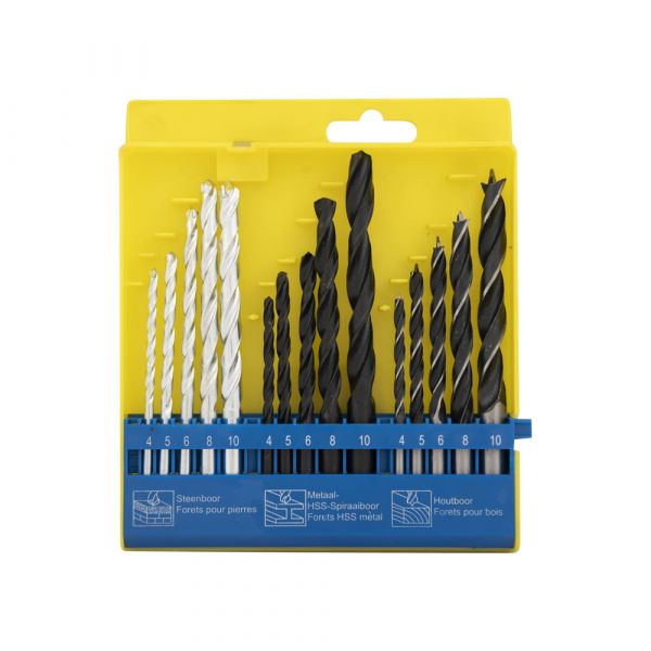 Set da trapano a 15 pezzi, combinazione