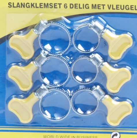 Set di morsetti per tubo 6 pap con ala*