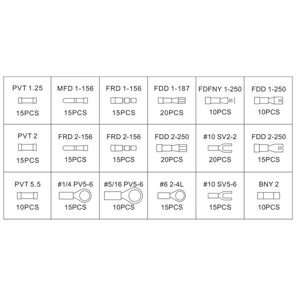 Topgear Topgear Cable Shoes Ass. 260 pezzi