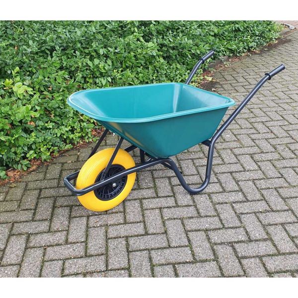 Carretilla plastico verde contenedor 85 litros HQ antifugas