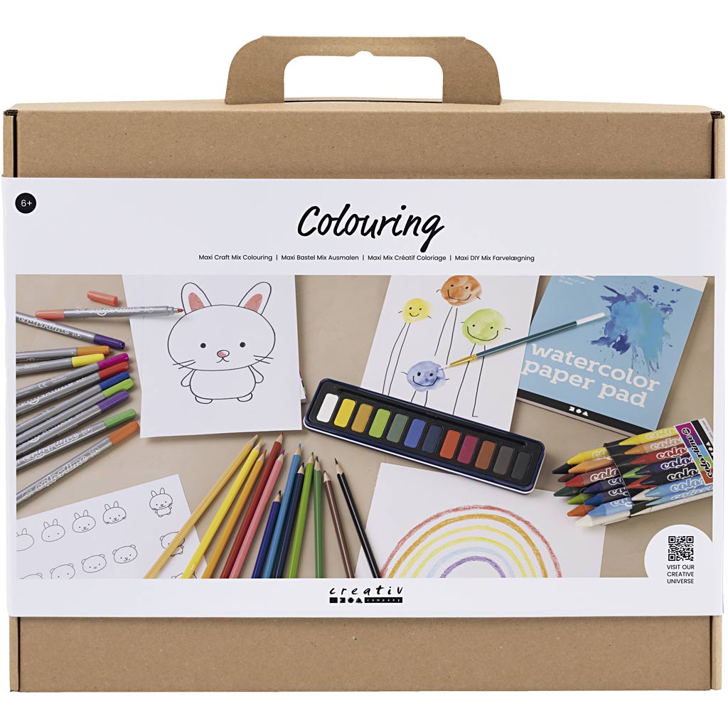 Creativ company maxi scatola creativa colore, disegno, 1 scatola
