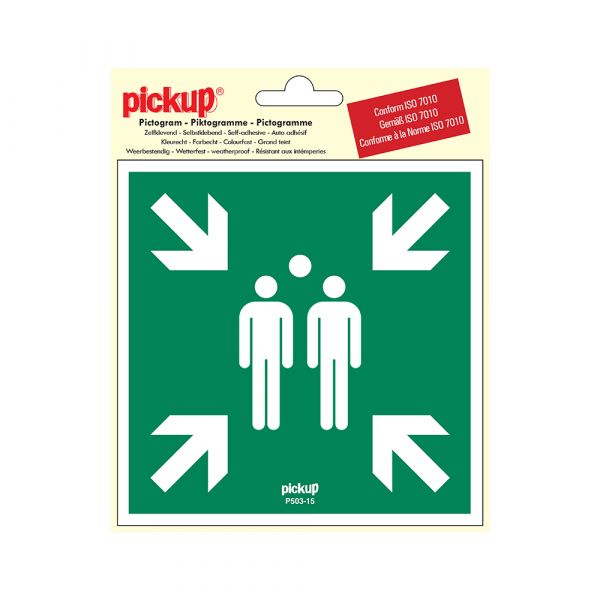 Posto di raccolta adesivi in calamità - 150x150 mm.
