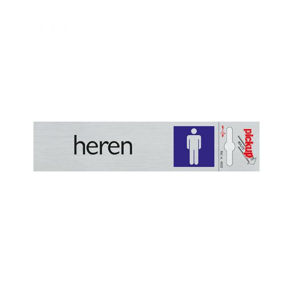 Placa de hombres Alulook - 165x44 mm Autoadhesivo.