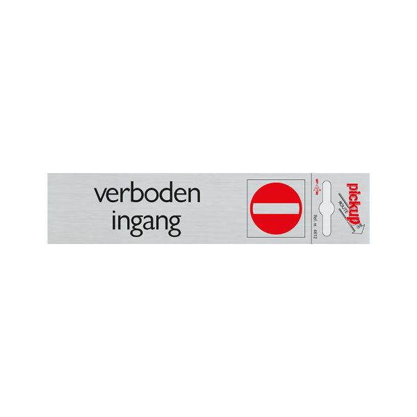 Plate Alulook Forbidden Entrance - 165x44 mm autoadesivo.