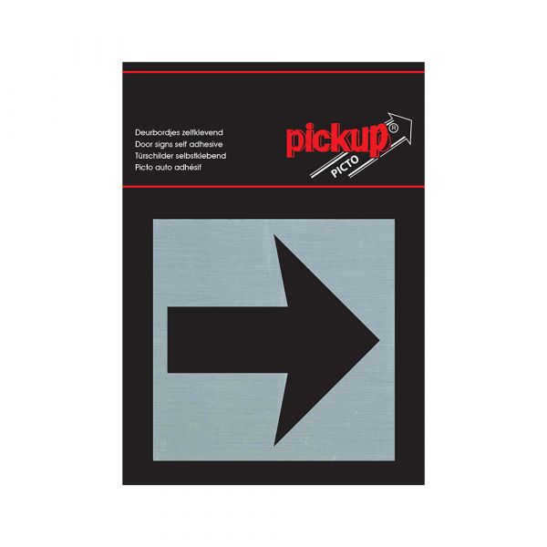 Placa de flecha Alulook - Autoadhesivo de 80x80 mm.
