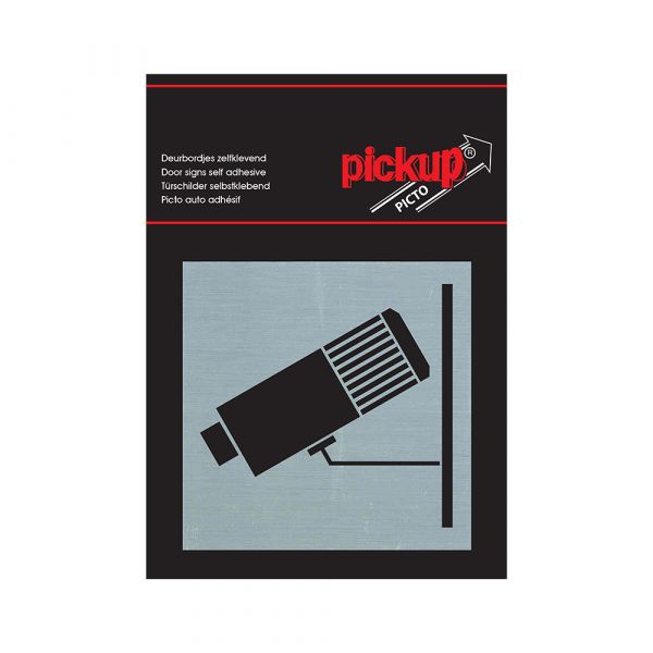 Placa de vigilancia de la cámara Alulook - Autoadhesivo de 80x80 mm.