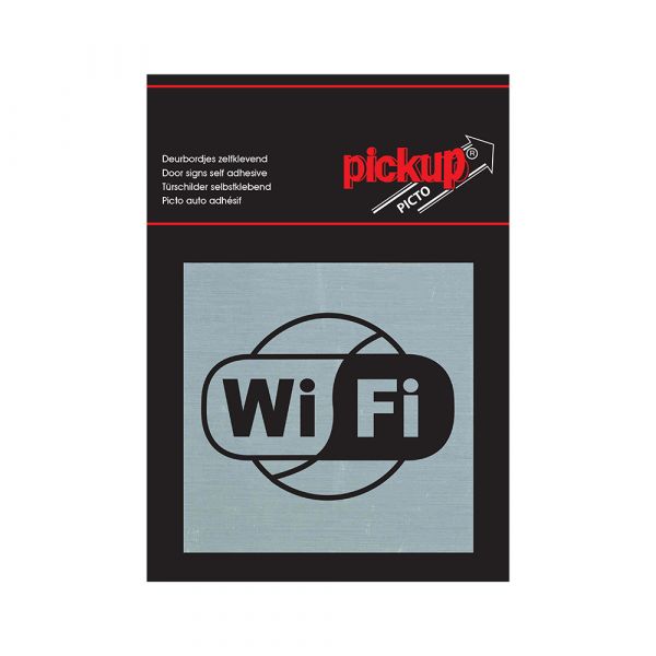 Placa Wifi Alulook - Autoadhesivo de 80x80 mm.