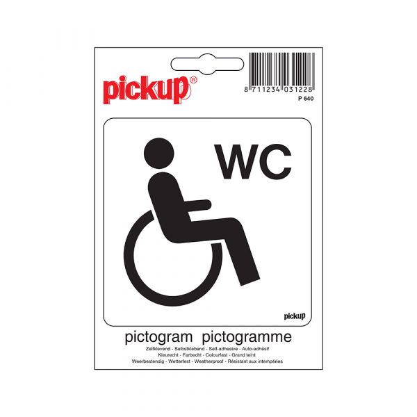 Ayudos para discapacitados de pegatinas - 100x100 mm.
