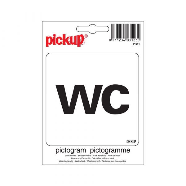 Pegatina WC - 100x100 mm.
