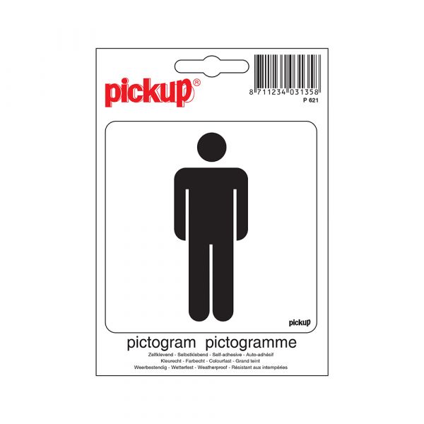 Sticker Men - 100x100 mm.