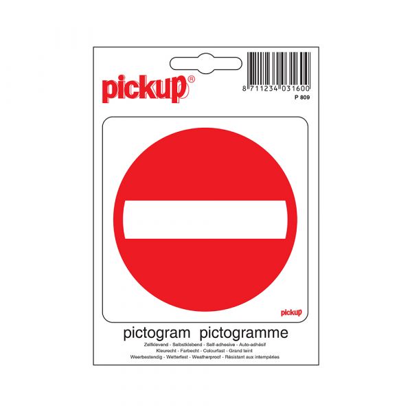 Acceso prohibido de pegatina - 100x100 mm.