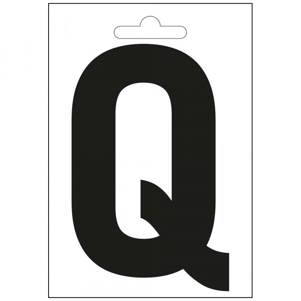 Lettera nautica Q nero 100 mm.