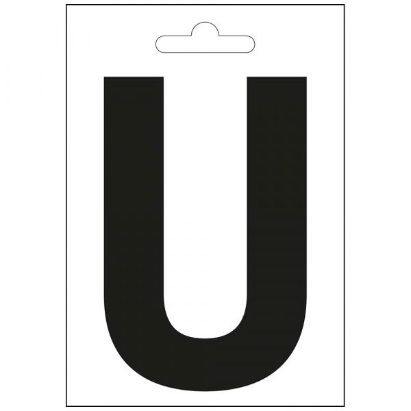 Letra náutica u negro 100 mm.