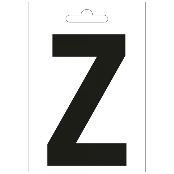 Letra náutica Z Negro 100 mm.