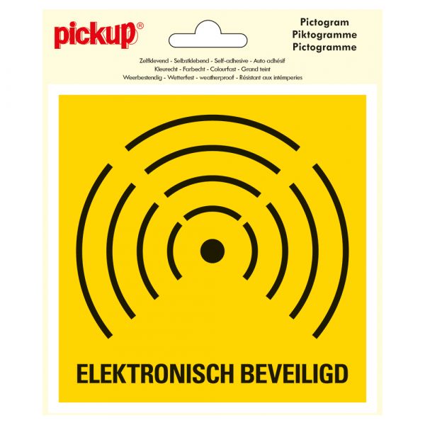 Pegatina asegurada electrónicamente - 150x150 mm.