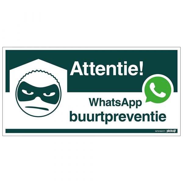 Plate Whatsapp Prevenzione del quartiere - 150x300 mm.