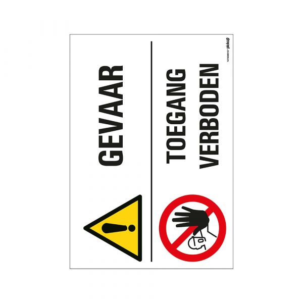 Acceso de peligro de plaga Prohibido - 230x330 mm.