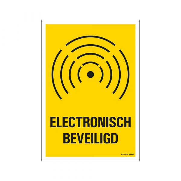 Placa asegurada electrónicamente - 230x330 mm.