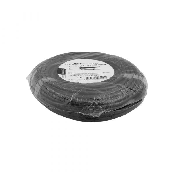 Cable doméstico 2x0.75 negro 20 metros