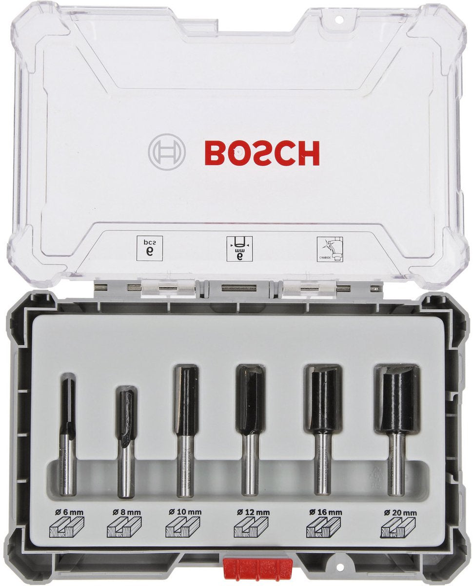 Bosch 6-delige sleuvenfrezenset 6mm schacht - 2607017465